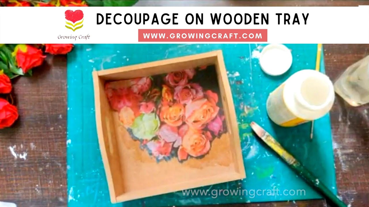 Tray Easy Decoupage Art tutorial DIY I How to use chalk paint