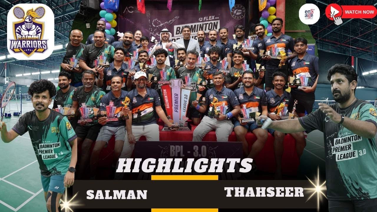 Khan Mohammed & Thahseer Match |BPL 3.0 | Badminton Warriors Team Match | Sports Tournament Dubai |