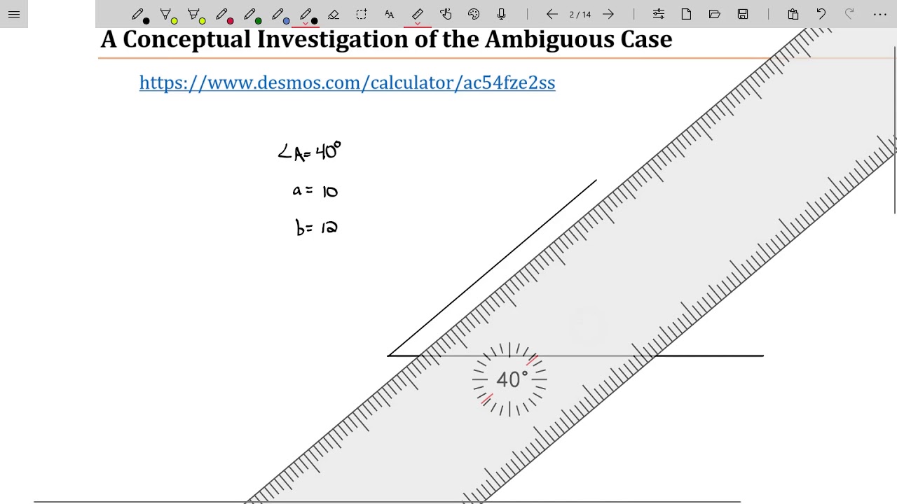 Non-Right Triangles - Law of Sines: A Conceptual Investigation of the Ambiguous Case