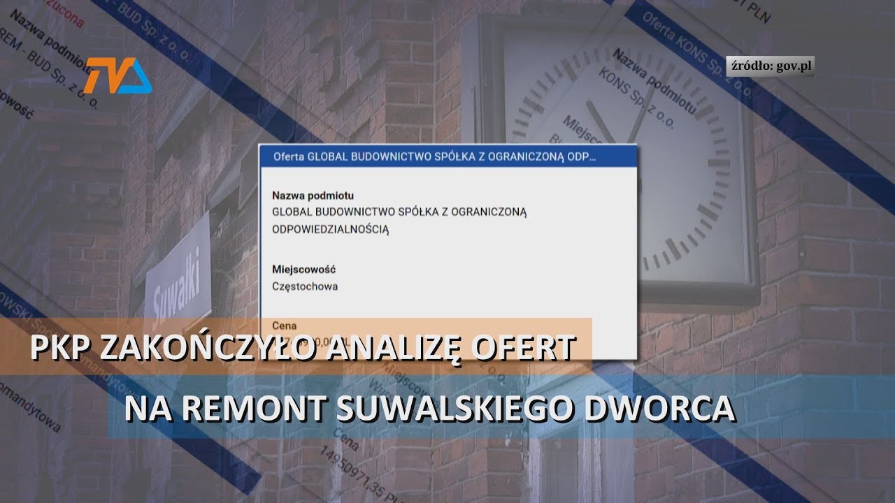 PKP zakończyło analizę ofert na remont suwalskiego dworca. |TV SUWAŁKI