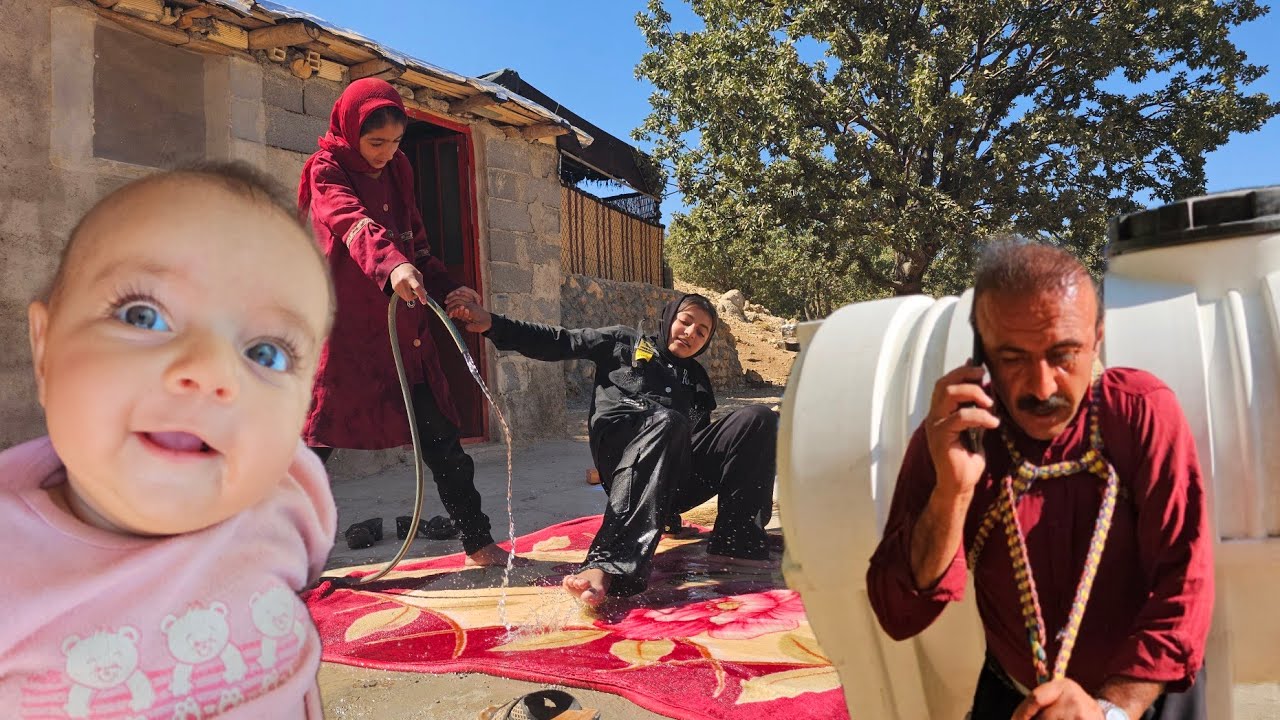 The harsh nomadic life; helping the Usuluddin family and washing carpets in the heart of nature 🌿