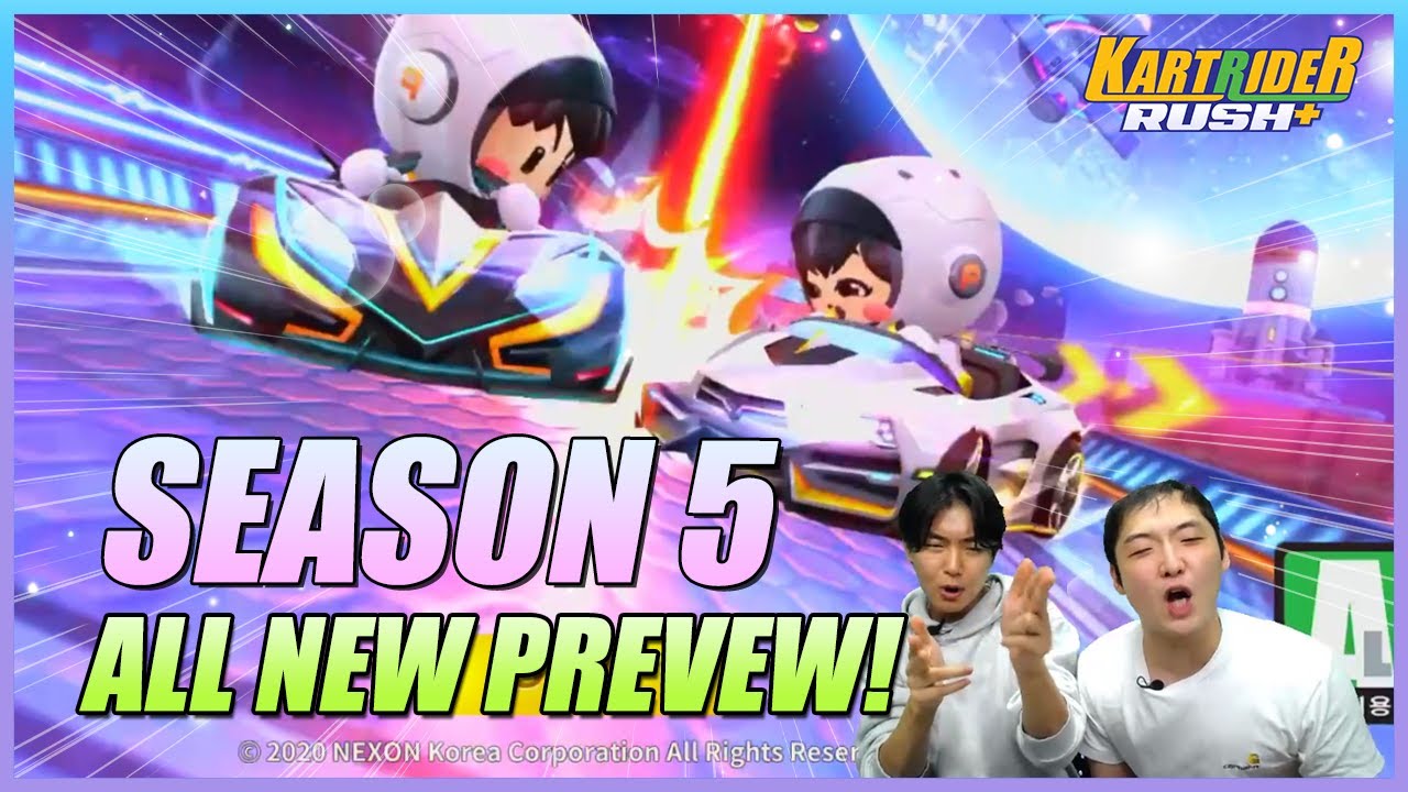 [KartRider Rush+] SEASON 5! FIRST LOOK! NEW Space Theme, Dark Knight, New Racers & MORE!