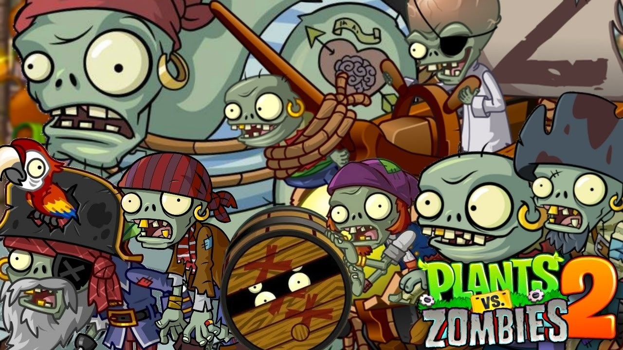 PARA TANAMAN ADA DI DUNIA ZOMBIE BAJAK LAUT! Plant VS Zombie 2 Part 2