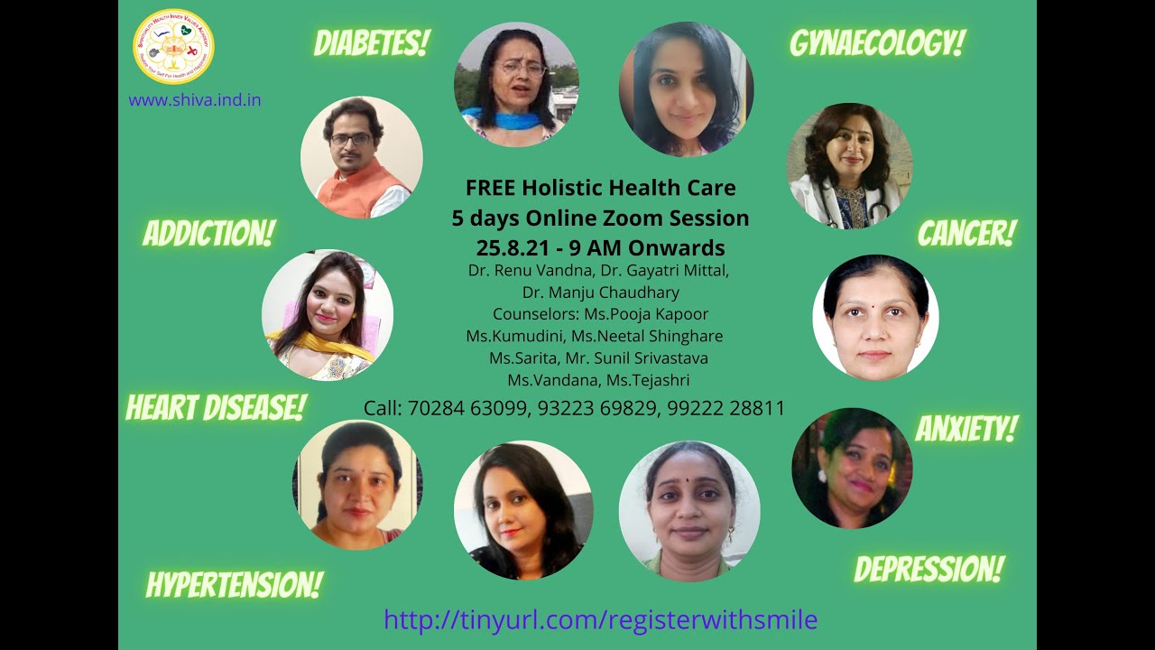 Holistic Health Care (Hindi) - Invitation for 25th-29th Aug 2021 - 5days Free Session - Ms.Tejashri