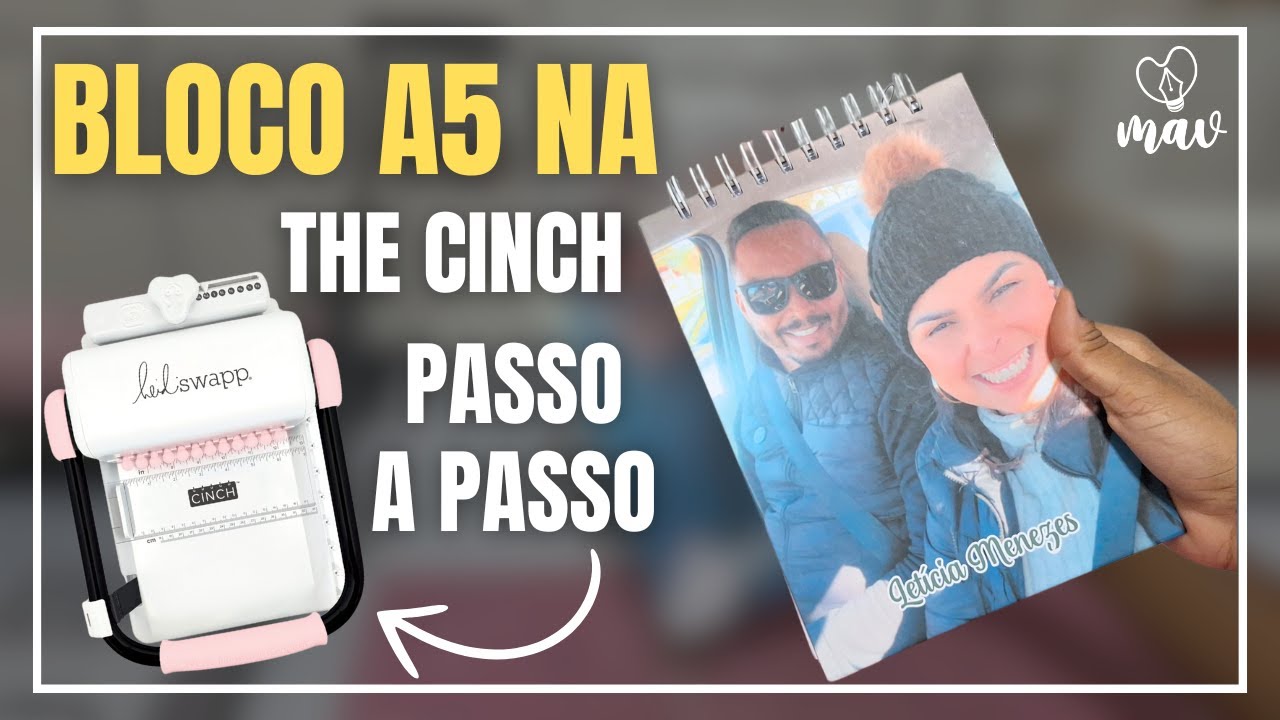 Bloco notas A5 feito na The Cinch como fazer | Passo a Passo #passoapasso #encadernadora