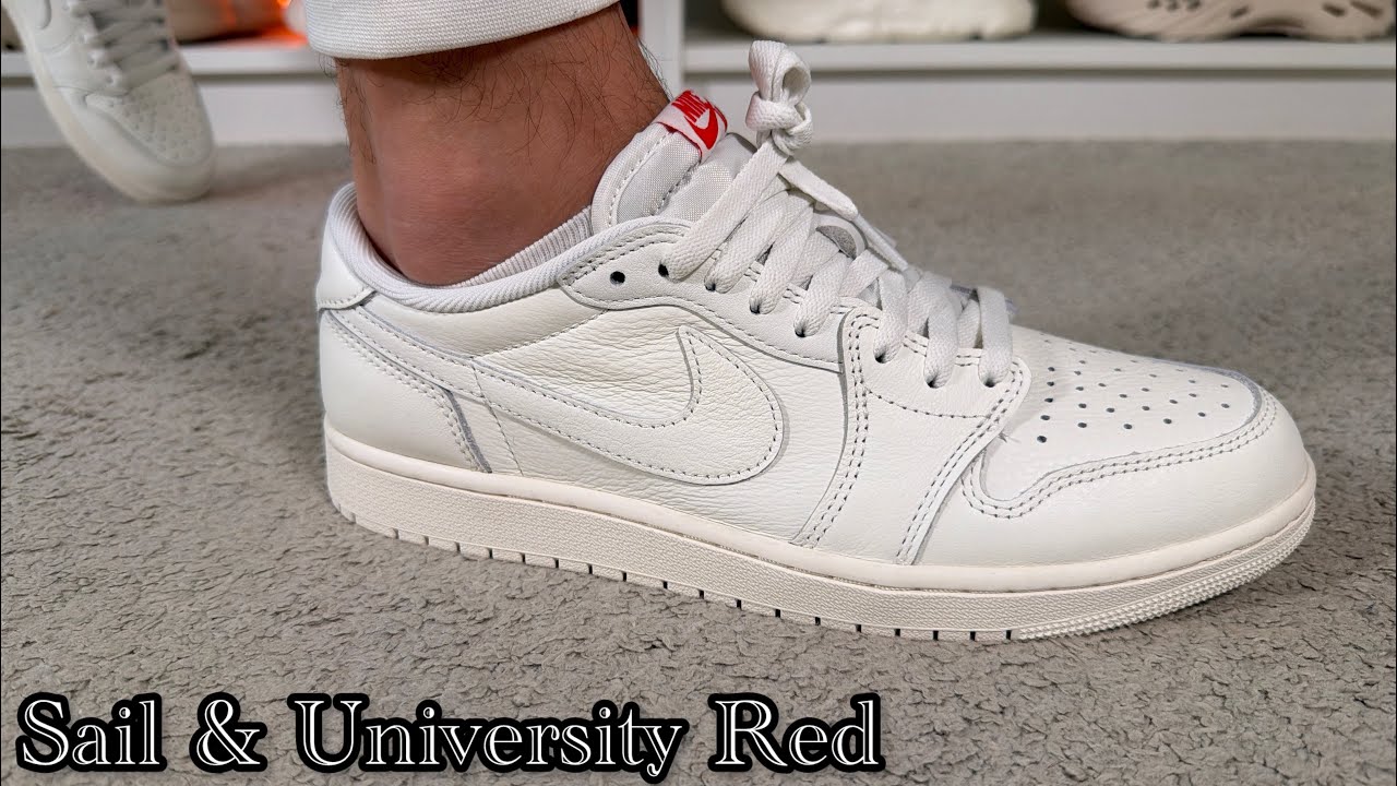Обзор Air Jordan 1 Low OG &laquo;Sail & University Red&raquo; и примерка