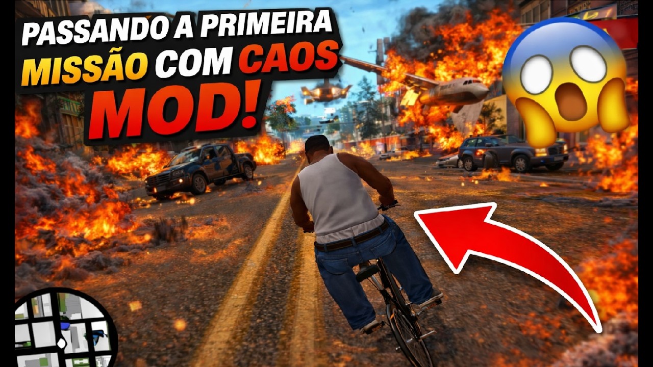 MOD CAOS NA PRIMEIRA MISSÃO GTA SAN PASSEI FOI RAIVA!  💥💥