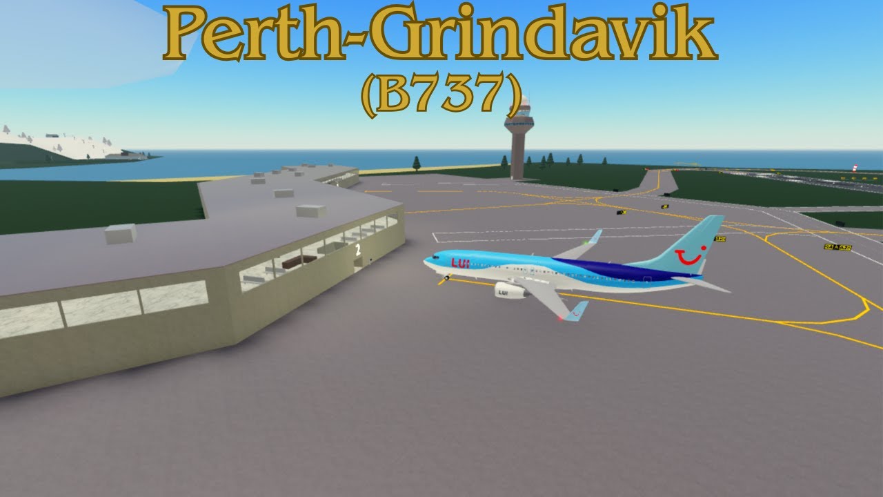 Flying the B737 from Perth - Grindavik (Roblox PTFS)