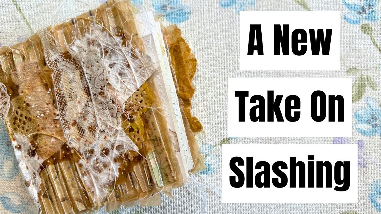 Innovative Slashed Technique: Creating a Stunning Waxed Paper Journal Cover (Part 1)