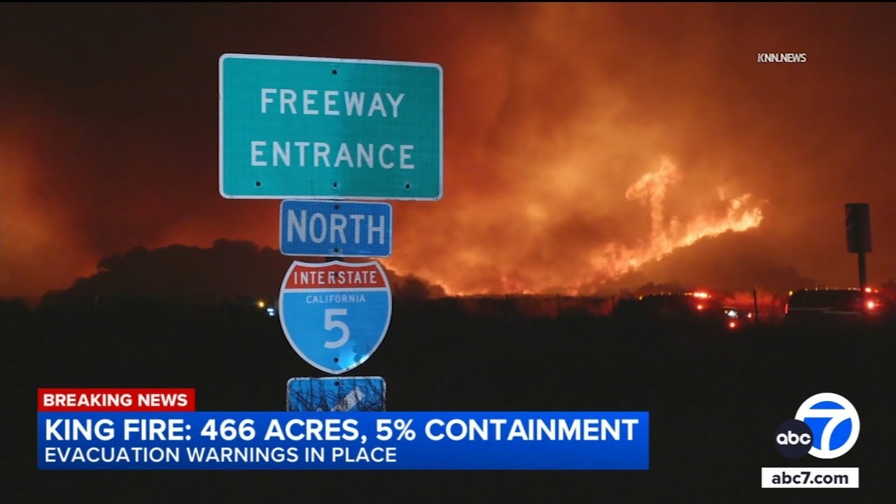 Brush fire explodes to nearly 500 acres near 5 Freeway