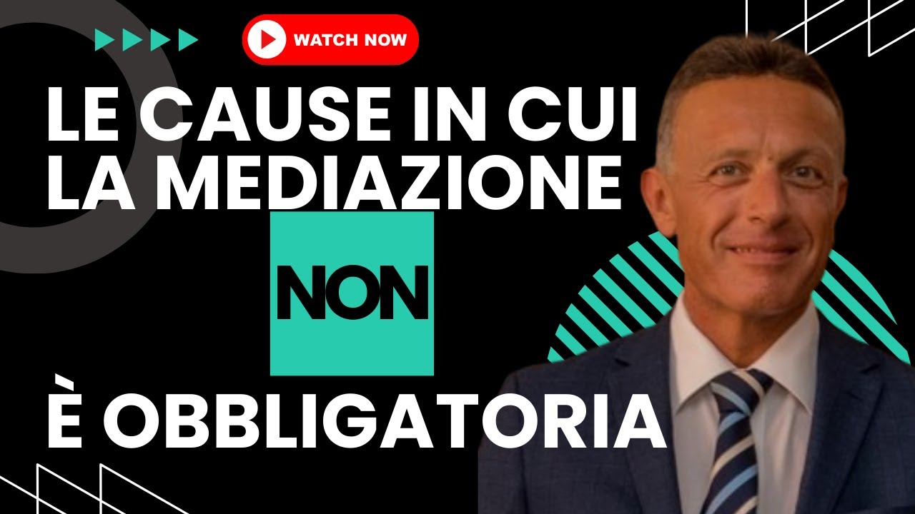 Le cause in cui la mediazione NON è obbligatoria