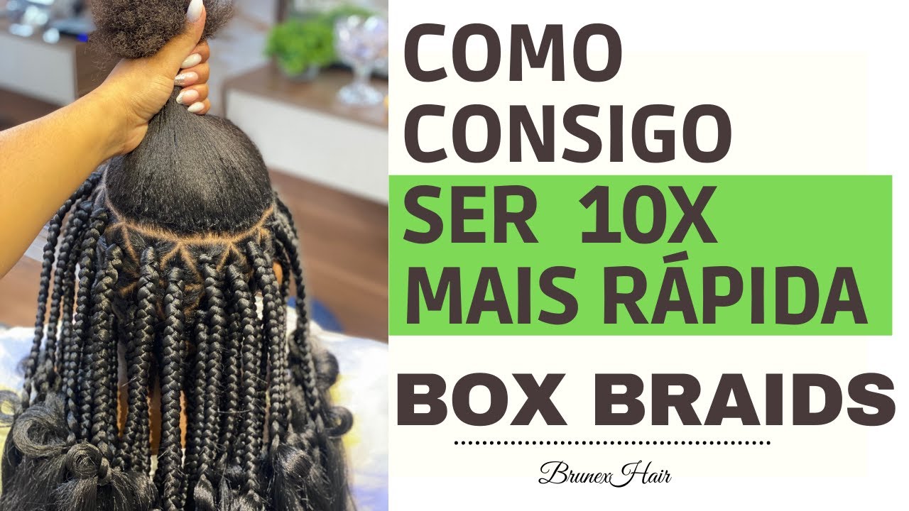 COMO TRANÇAR MAIS RÁPIDO BOX BRAIDS. #trancista #boxbraids