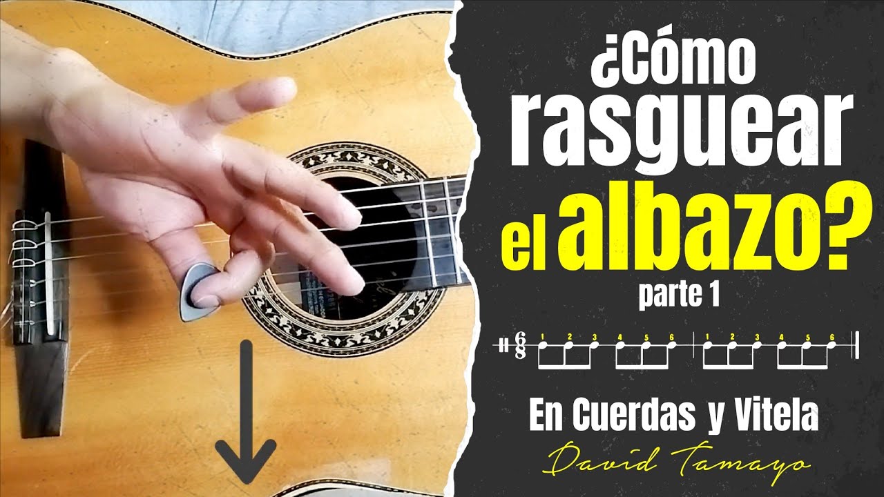 Cómo tocar ALBAZOS 🇪🇨 (Rasgueo base) / TUTORIAL 2 #tutorial #aprendeguitarra #albazo