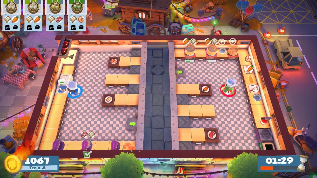 Overcooked 2 - Carnival Chaos Kevin 1 :: 2 Players - Score: 1679
