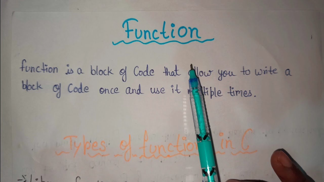 Function in C programming || Types of Function || C Programming