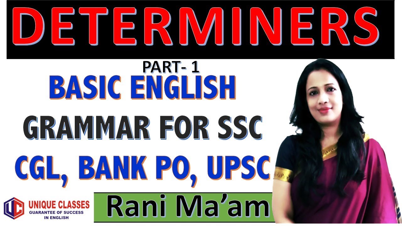 Determiners In English Grammar | For Bank PO, IBPS PO, SSC CGL, UPSC, CDS, NDA | in Hindi | Part-1