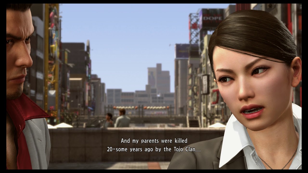 Yakuza Kiwami 2 - Chapter 11 The Iron Creed: Kiryu Meets Sayama at Bridge Dialogue Cutscene (2018)