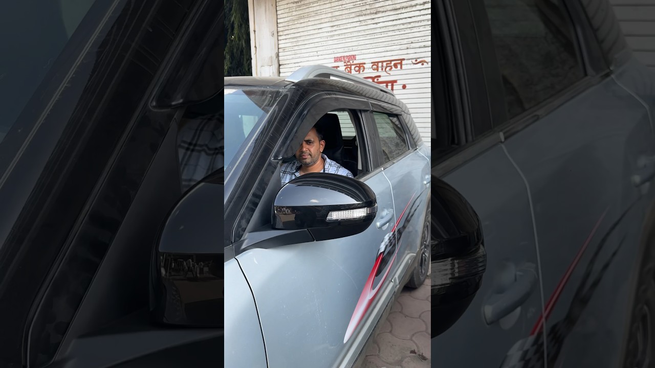 Brezza 2023 Base Model main kiye Top Model Folding Orvm install🔥😍 #indore #automobile #brezza
