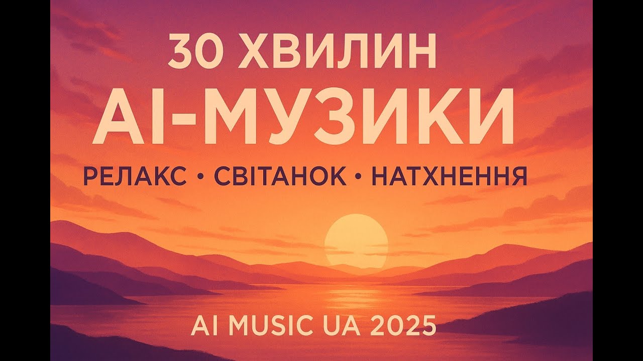 30 хвилин Української музики | Релакс • Світанок • Натхнення | AI Music UA 2025