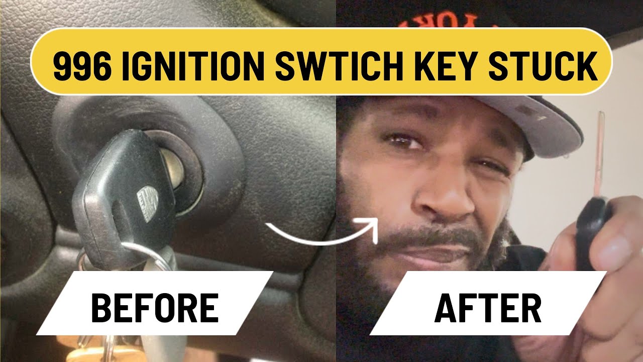 996 Porsche $13 Fix Ignition Switch Repair With Key Stuck INSIDE