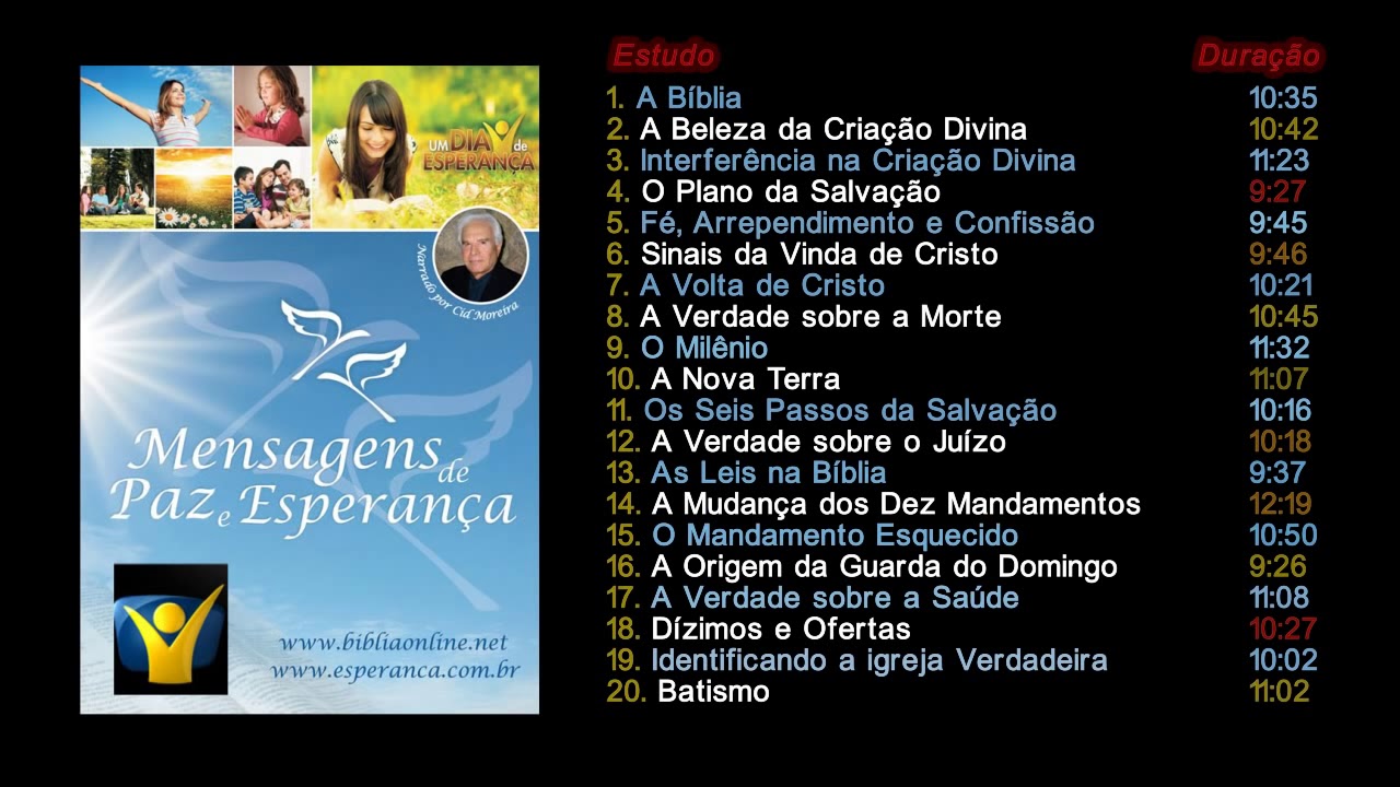 20 Estudos B&iacute;blicos -Ensinos - A B&iacute;blia Narrada por Cid Moreira 2020 @PrRodrigoMorais