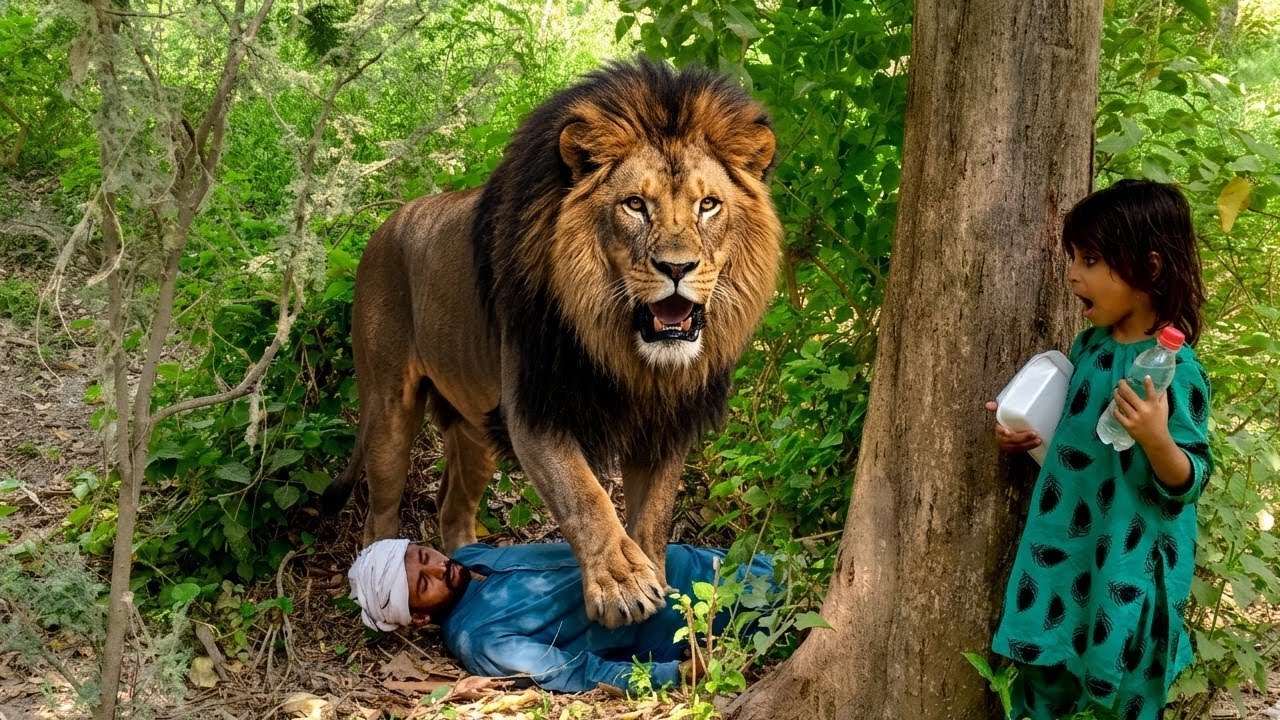 🔥 Lion Attack in Forest | Beti Ne Dikhayi Aisi Himmat Ki Sab Hairan Reh Gaye!🦁Lion Attack Stories 