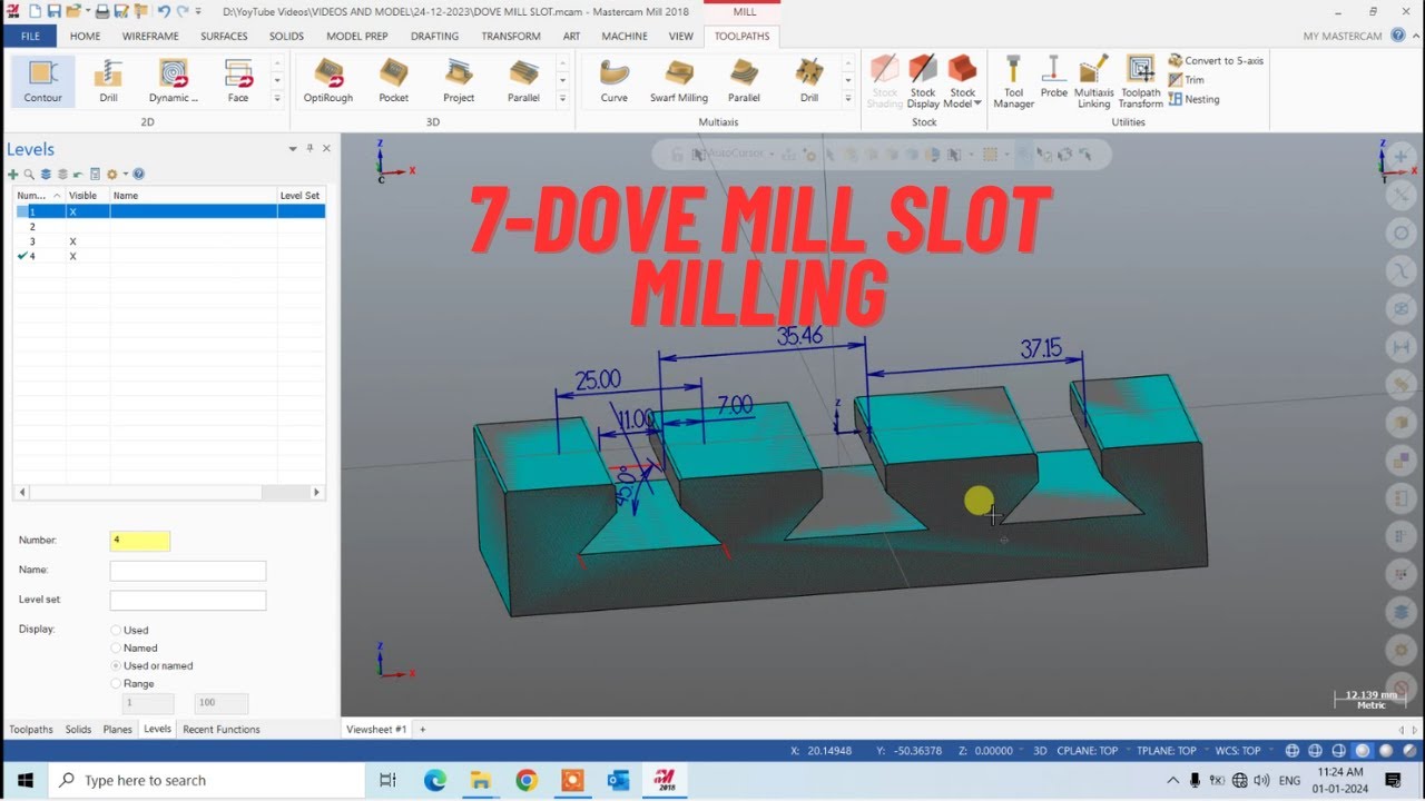 7-Dove Mill Slot Milling