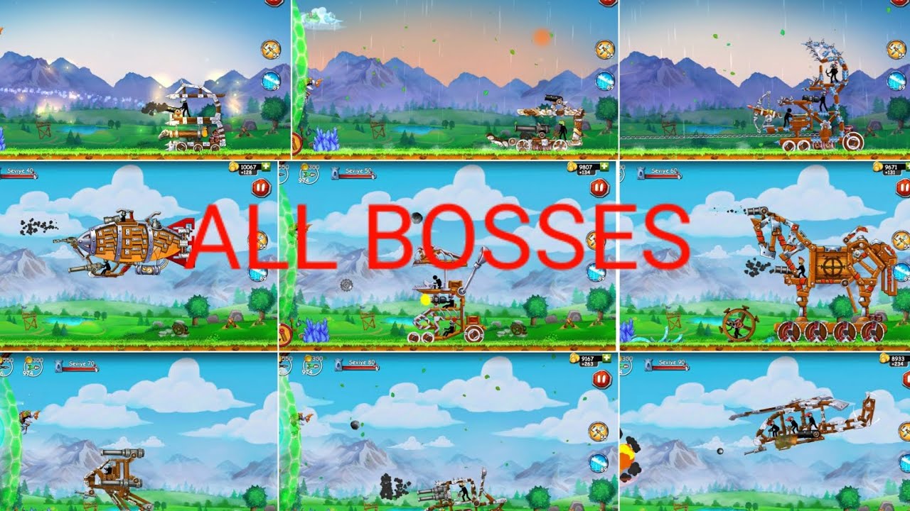 THE CATAPULT 2 - ALL BOSSES - LVL (10-20-30-40-50-60-70-80-90)