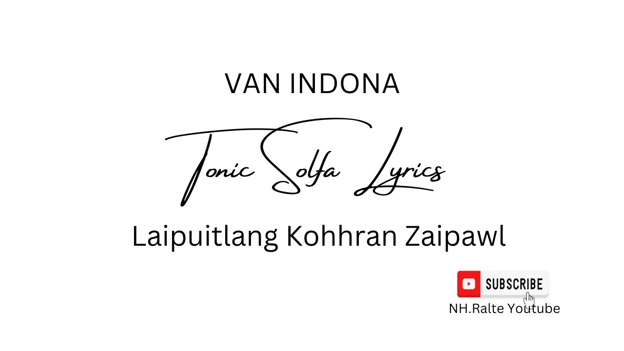 Van Indona || Tonic Solfa Lyrics