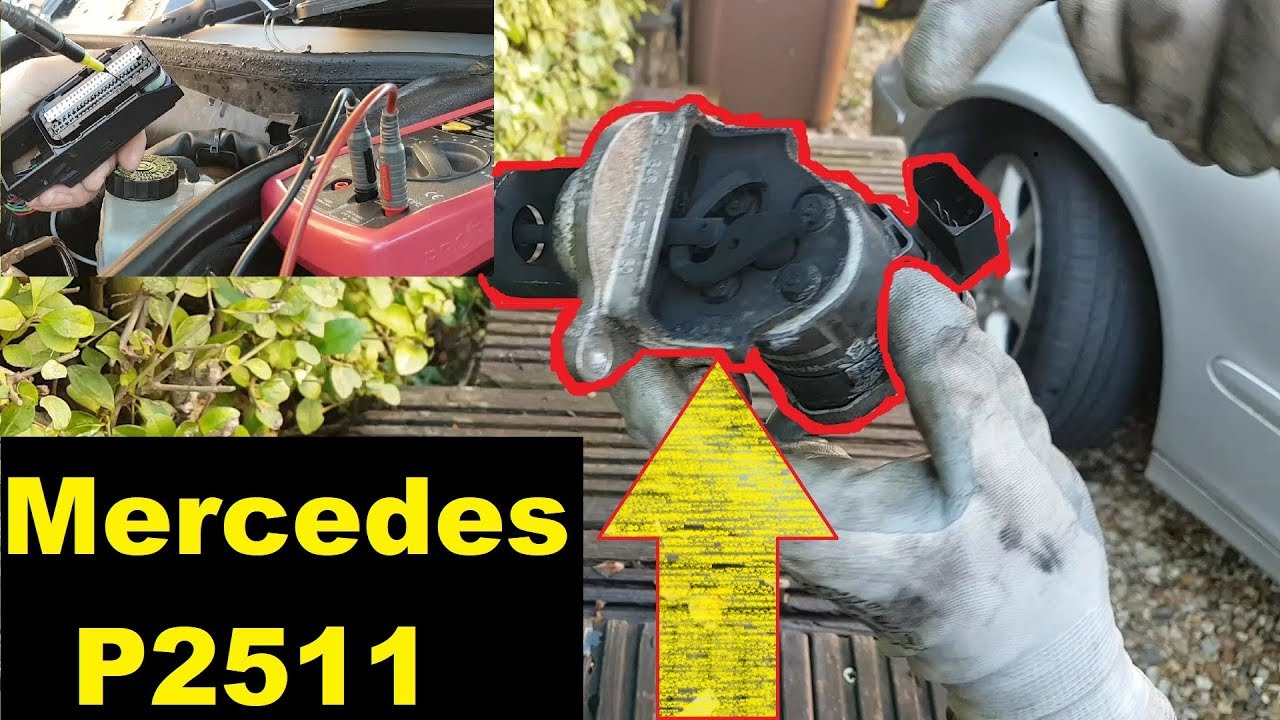 Mercedes C220 CDI P2511 engine light on and limp mode. Fault finding and repair.