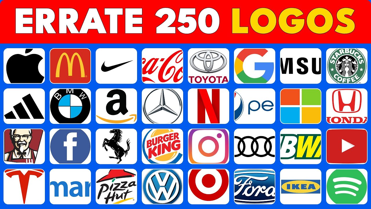 250 Markenlogos Erraten: Die Ultimative Logo-Herausforderung!