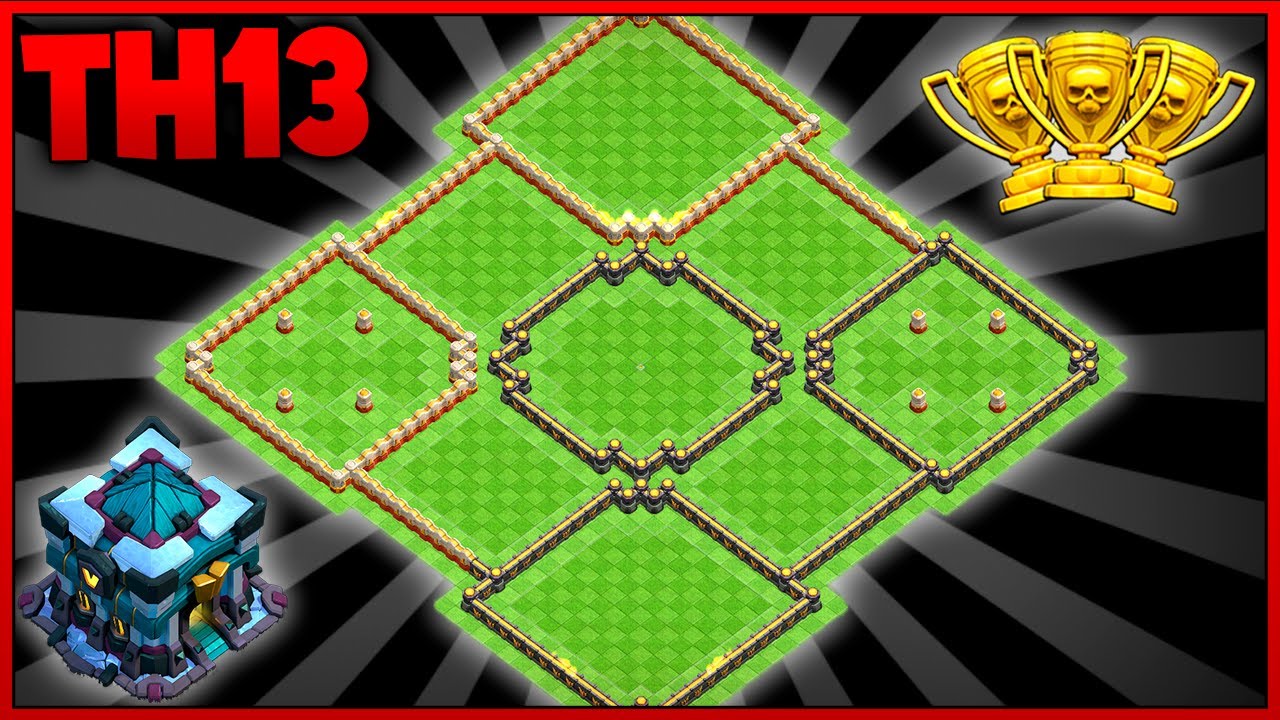 Diseño de Aldea SUBIDA de COPAS para Ayuntamiento 13 (TH13) con LINK | 2026 | Clash Of Clans