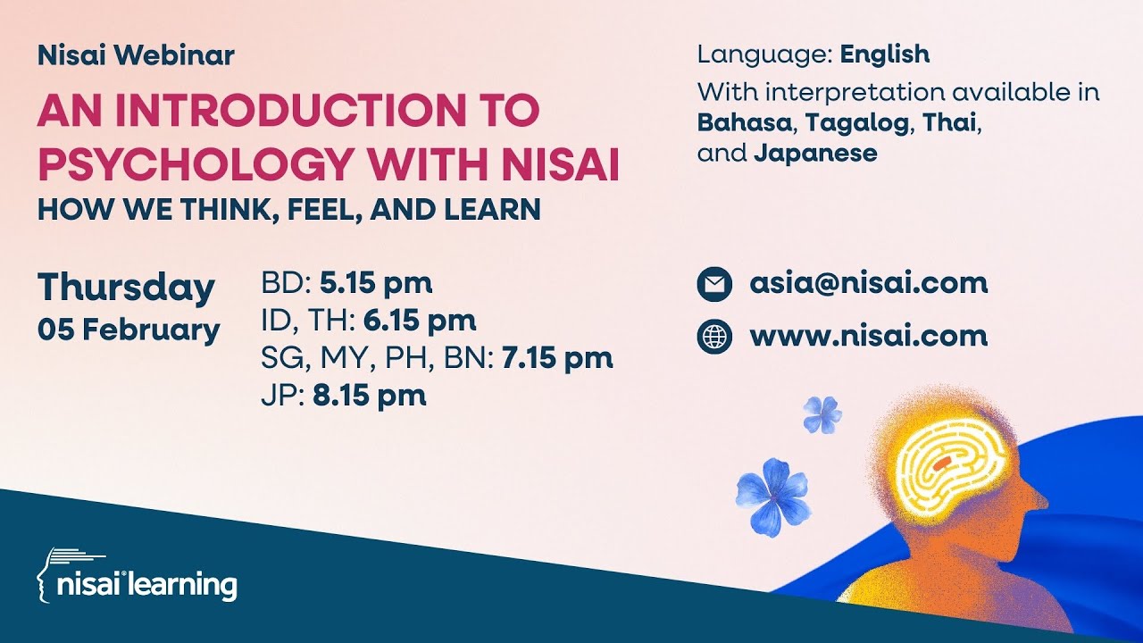 RECORDING | AN INTRODUCTION TO PSYCHOLOGY WITH NISAI - HOW WE THINK, FEEL, AND LEARN