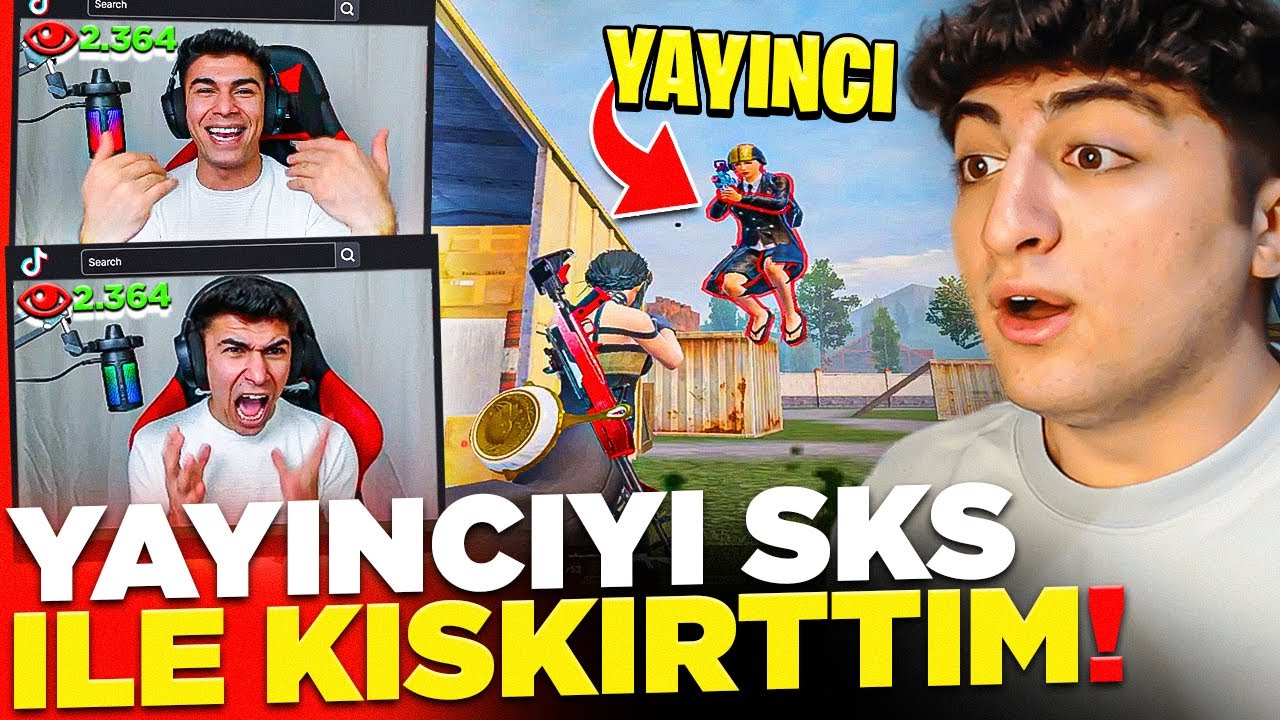 KARİYERİNİ BİTİRİCEM DİYEN YAYINCIYI SKS İLE TROLLEYİP KIŞKIRTTIM! (HİLEDEN REPORTLADI) PUBG Mobile