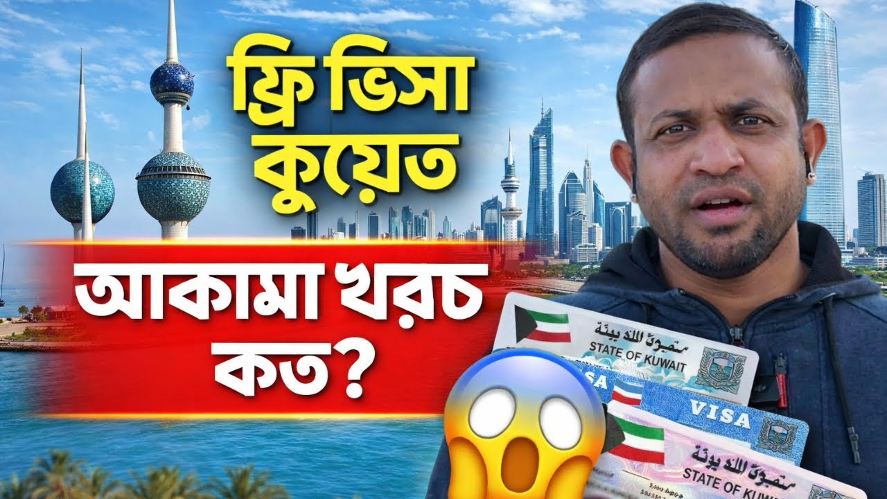 কুয়েত ফ্রি ভিসা আকামা খরচ 2026 | বছরে কত টাকা লাগে | Kuwait Visa 