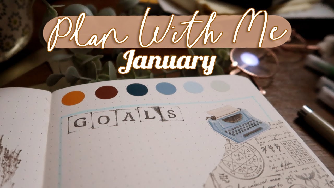 January 2023 Bullet Journal Set Up - Collage Style Plan With Me