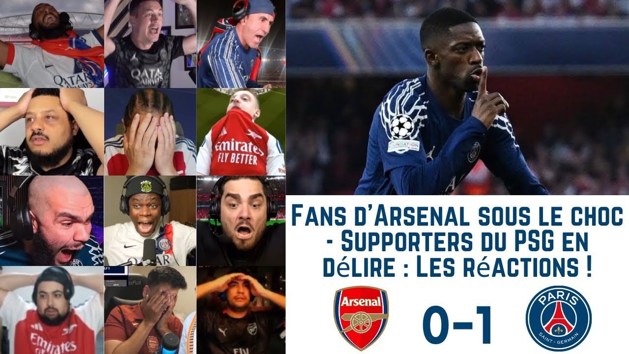 Fans d'Arsenal choqués - PSG en folie : ARSENAL 0-1 PSG | C1 SF