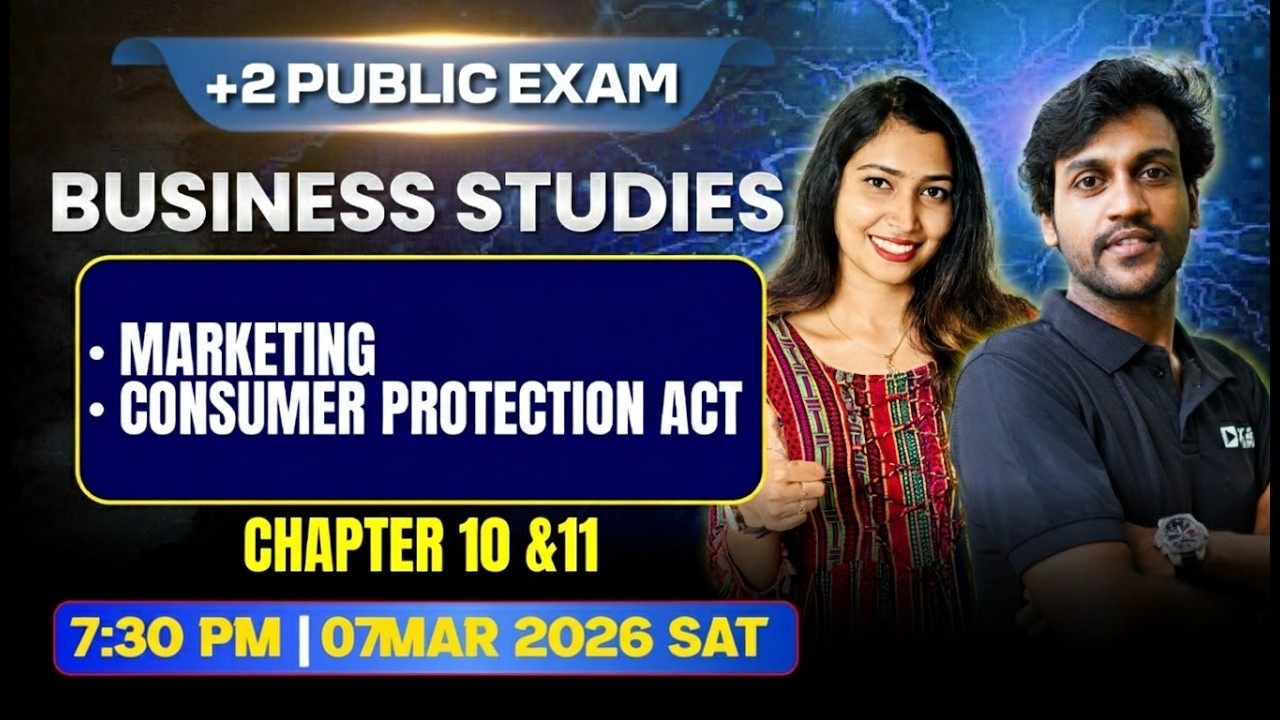 Plus Two Business Studies | Marketing, Consumer Protection Act | Chapters 10&11 | Exam Winner