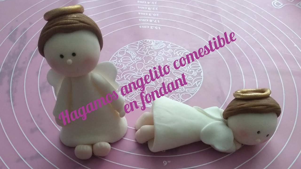 hagamos un angelito 100% comestible en fondant 😇👍