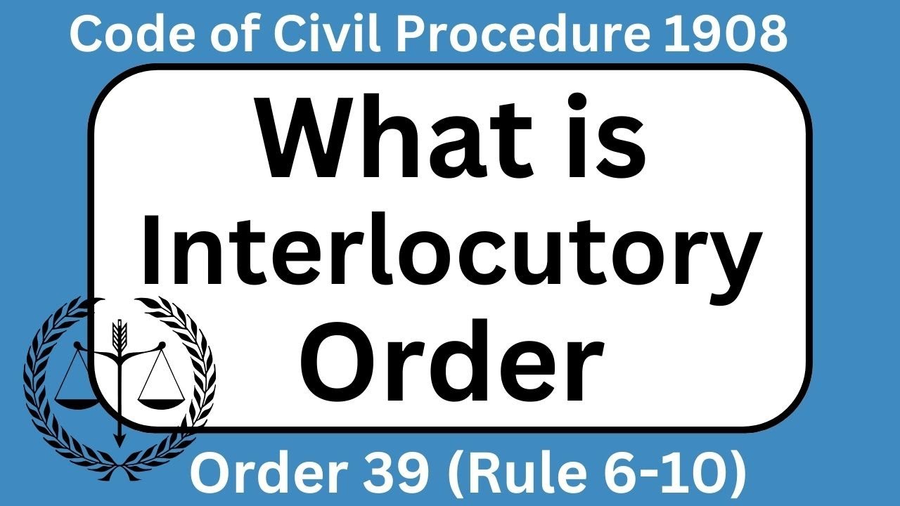 interlocutory orders in cpc|order 39 cpc rule 6 to 10@Khadijawalayatadv #cpc