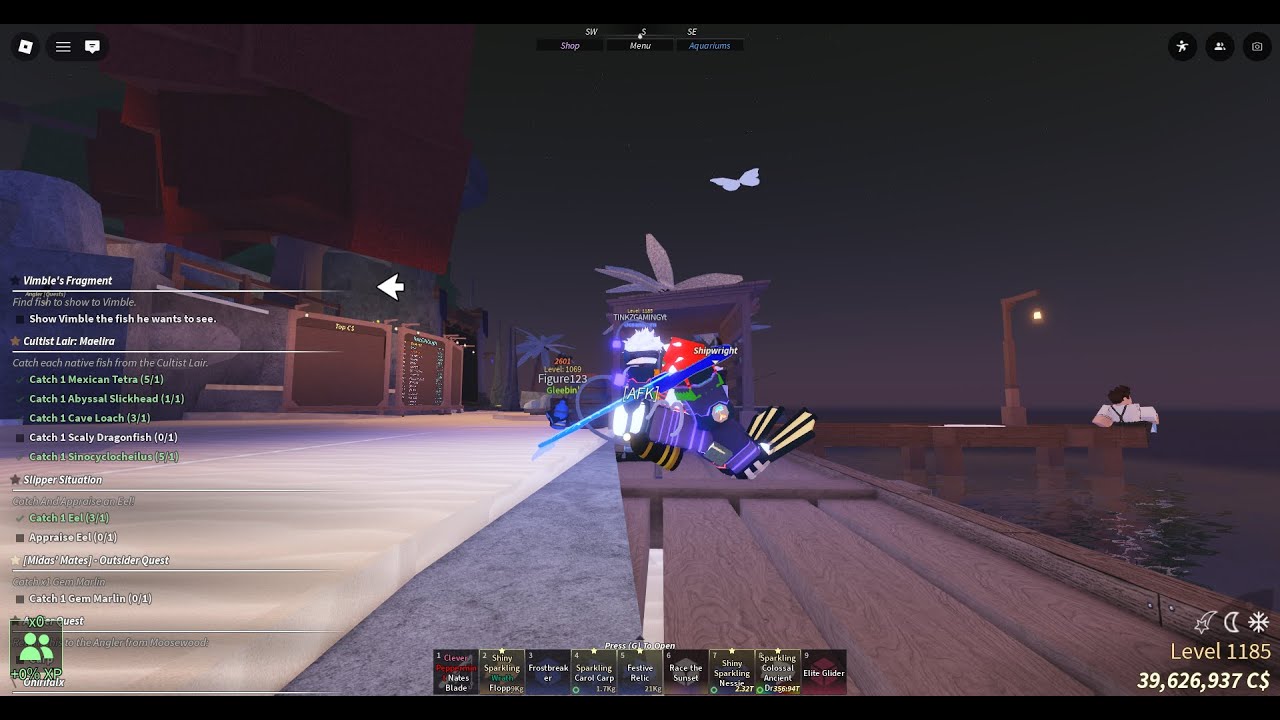 Helping viewers in roblox Fisch