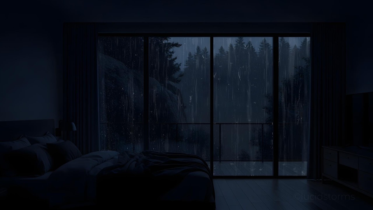 The soothing sound of rain is the music played by nature, Helps relax and sleeping