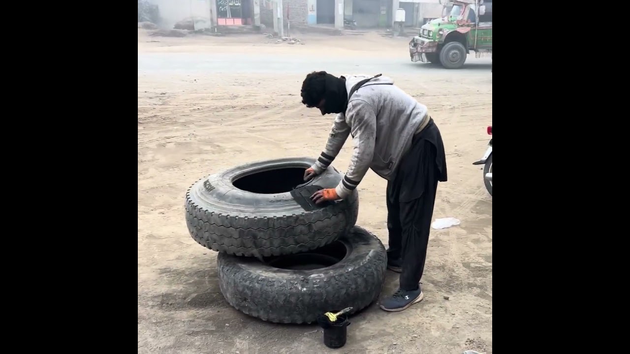 Sewing a Truck Tire?! The Ancient Repair Technique That Still Works.