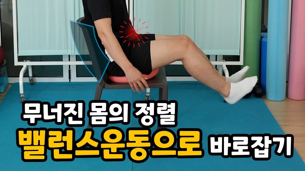밸런스 쿠션 운동 - 근골격계질환 예방 운동
