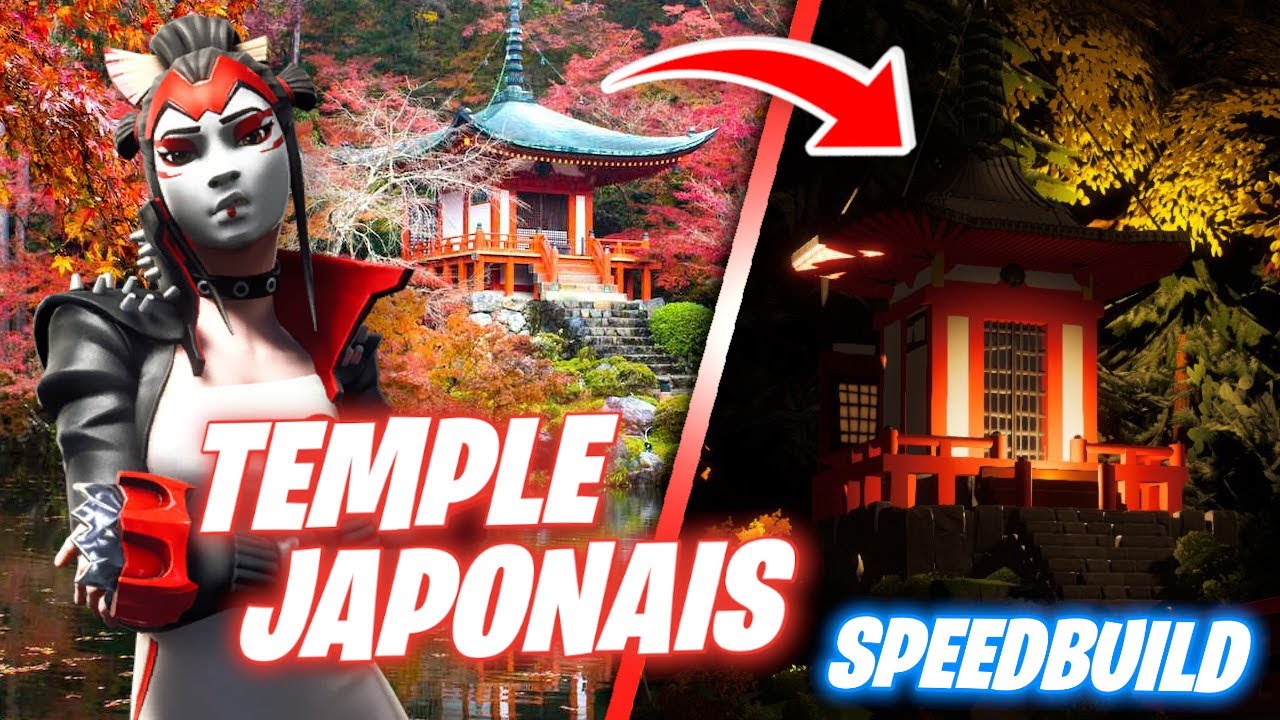 LES TEMPLES JAPONAIS EN AUTOMNE... ET DANS FORTNITE ! ⛩️🍂 - Speedbuild #22