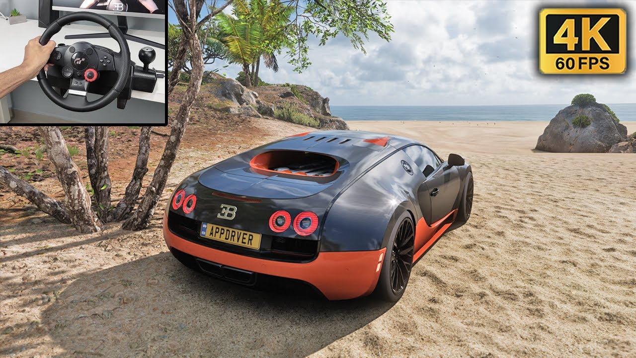 1470HP Bugatti Veyron Super Sport — Forza Horizon 5 — Logitech Driving Force GT Gameplay 4k 60fps
