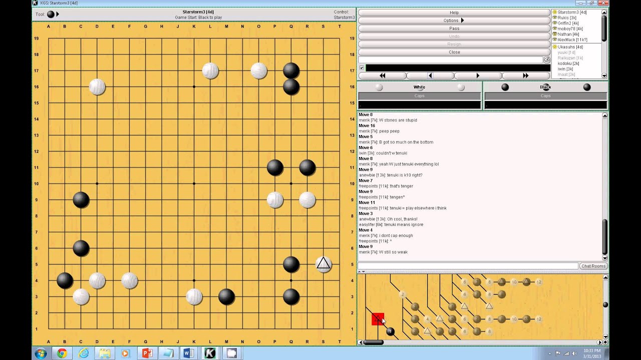 Starstorm3 [AGA 5dan/KGS 4dan] - KGS Go Lecture (Baduk/WeiQi) on 