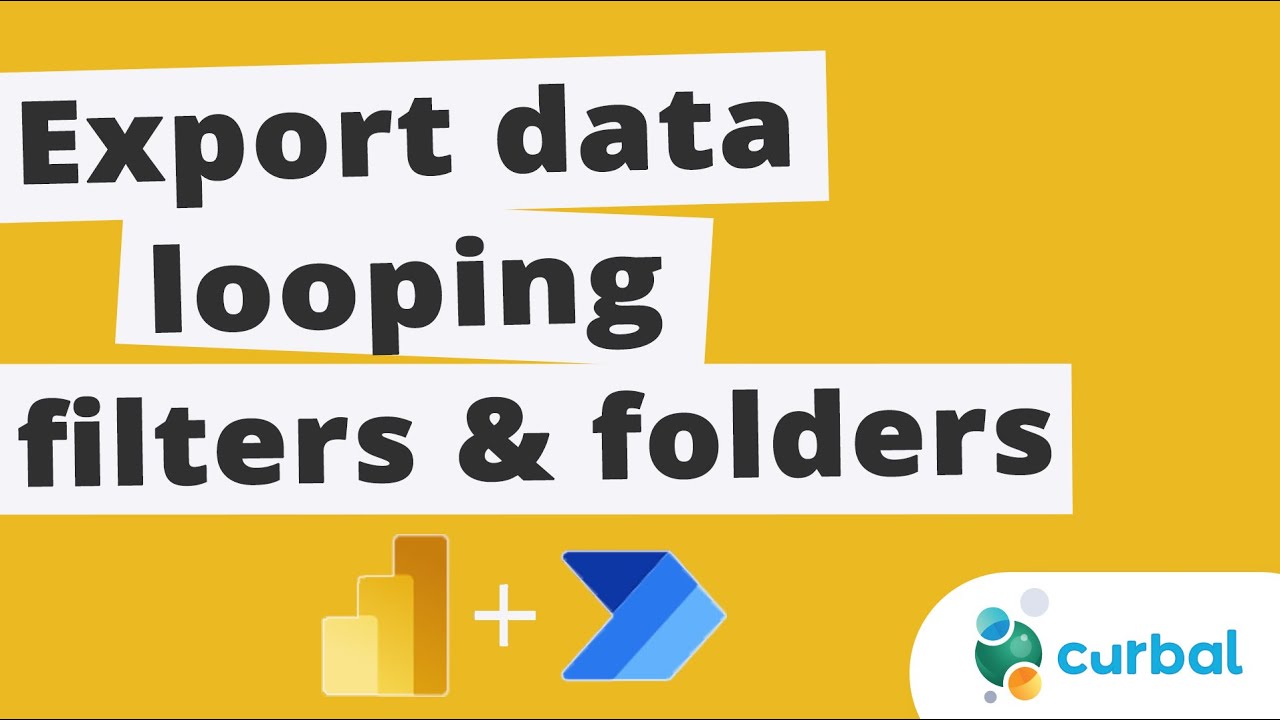 Экспортируйте данные Power BI в различные папки на основе фильтров с помощью Power Automate