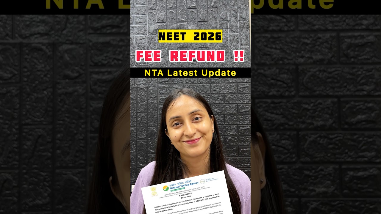 NEET 2026 REFUND Date Extended🔥 #reneet2026 #nta #refund #latestnews #trending #ytshorts #update