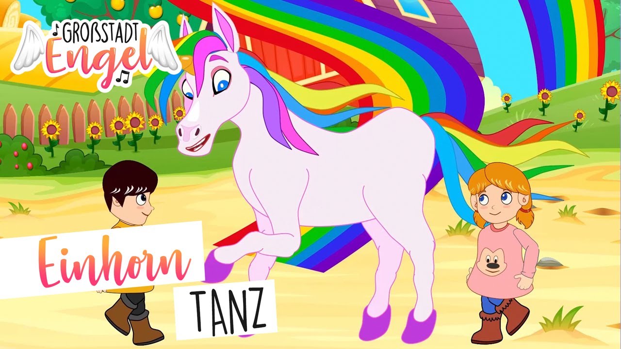 Einhorn Tanz | KINDERLIEDER ZUM TANZEN | BEWEGUNGSLIEDER ♫ CARTOON VIDEO | GroßstadtEngel